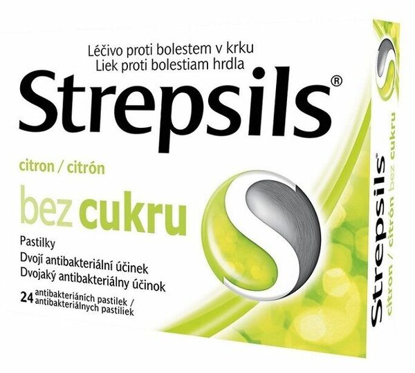Strepsils citron bez cukru 0.6mg/1.2mg 24 pastilek porovnat ceny