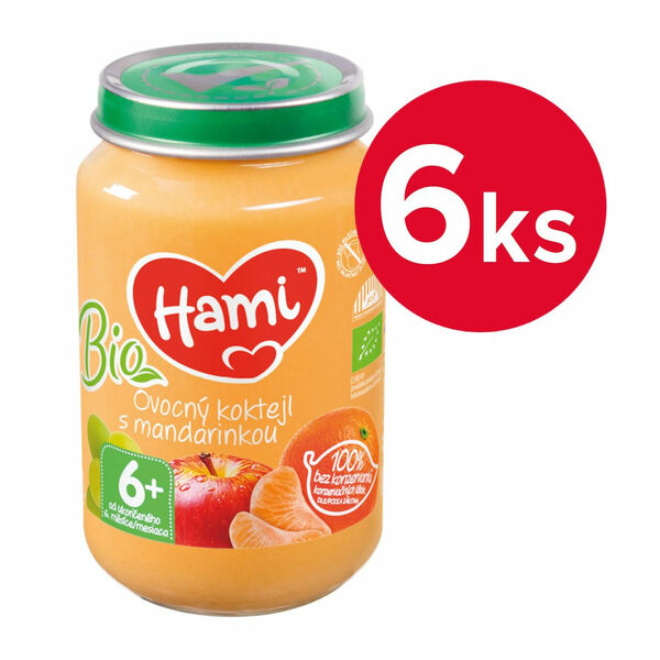 Hami BIO Ovocný koktejl s mandarinkou 6m+ 6x200 g porovnat ceny