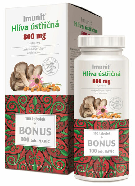 Imunit Hlíva ústřičná 800mg s rakytníkovým olejem a echinaceou 100+100 tobolek porovnat ceny