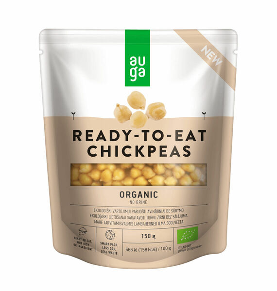 Auga Organic Chickpeas, bio cizrna bez nálevová, 150g porovnat ceny