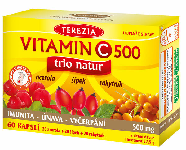 Terezia Vitamin C 500mg TRIO NATUR 60 kapslí porovnat ceny