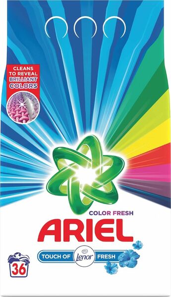 Ariel prací prášek Touch of Lenor Color (36 pracích dávek) 2,75kg porovnat ceny