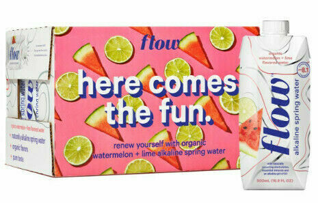 FLOW - Organic Alkaline Spring Water Watermelon Lime 12 x 500ml porovnat ceny