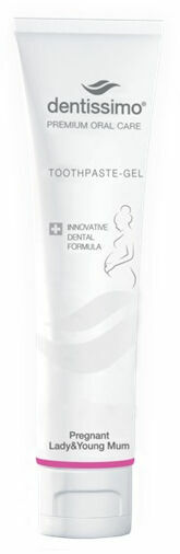 Dentissimo® Pregnant zubní pasta + kartáček Medium růžový (proti zubnímu plaku) porovnat ceny