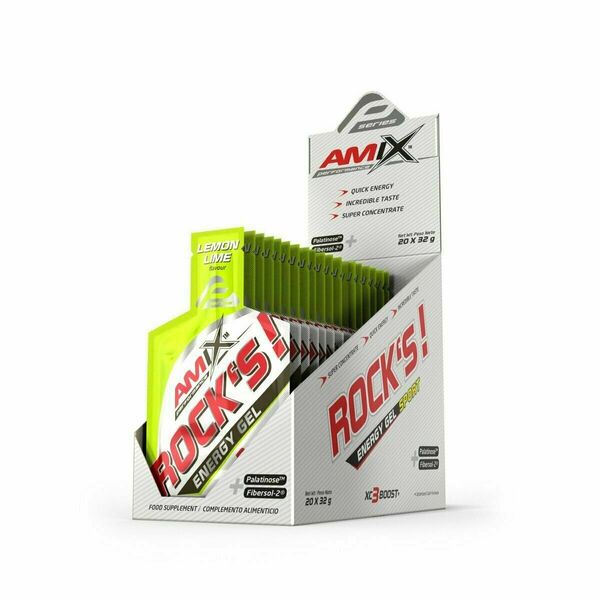 Amix Rock's Energy Gel, Lemon-Lime, 20x32g porovnat ceny