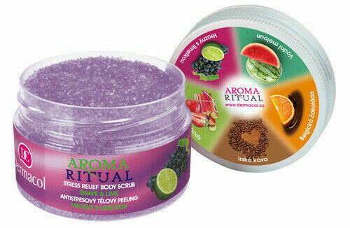 Dermacol Aroma Ritual antistresový tělový peeling hrozny s limetkou 200g porovnat ceny