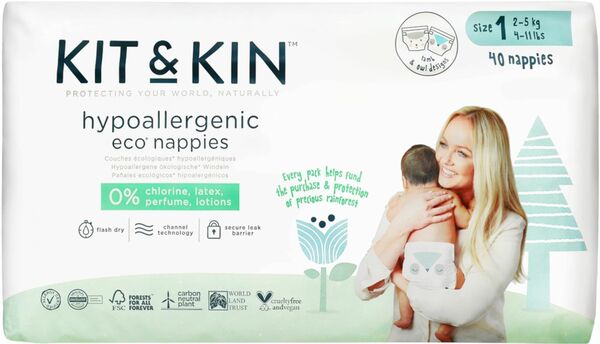 Kit & Kin Eko plenky, velikost 1 (40 ks) porovnat ceny
