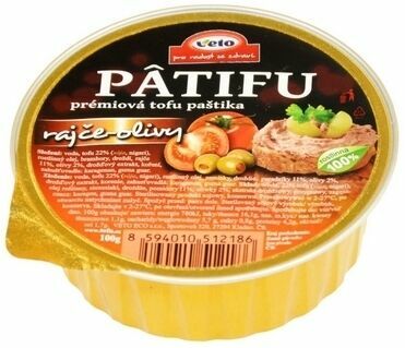 VETO Paštika PATIFU rajče a olivy 100g porovnat ceny