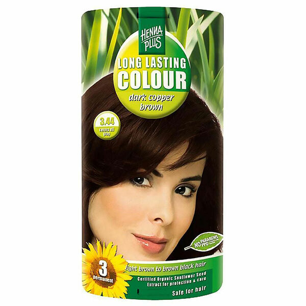 HENNA PLUS Přírodní barva na vlasy TMAVĚ MĚDĚNÁ HNĚDÁ 3.44 100 ml porovnat ceny