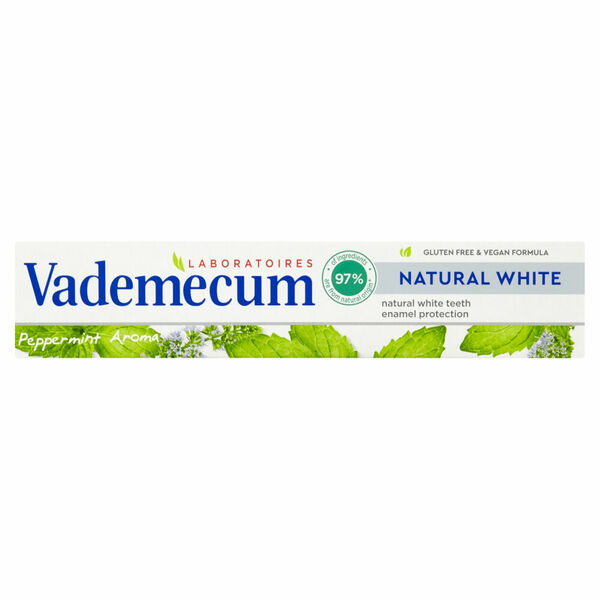 VADEMECUM Zubní pasta Natural White Peppermint 75 ml porovnat ceny