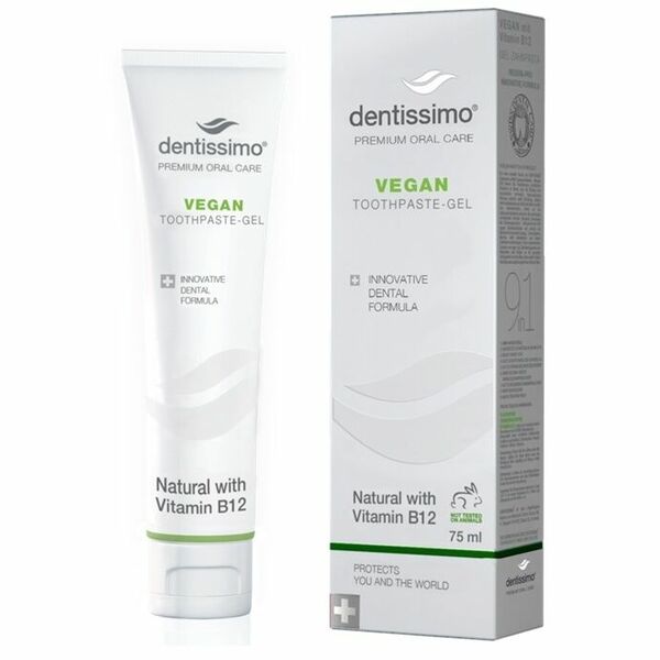 Dentissimo® švýcarská zubní pasta VEGAN s vitamínem B12 75ml porovnat ceny
