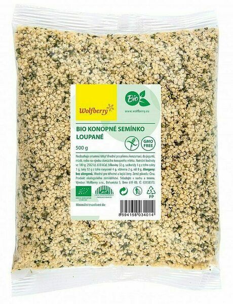 Wolfberry Konopné semínko loupané BIO 500g porovnat ceny