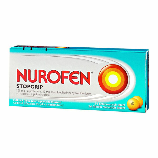 NUROFEN Stopgrip 200 mg/30 mg 24 tablet porovnat ceny
