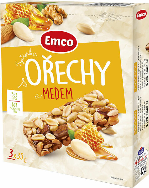 Emco Tyčinka Ořechy a med 3x35g porovnat ceny
