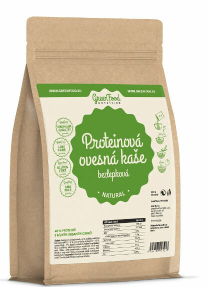 GreenFood Nutrition Proteinová ovesná kaše bezlepková natural 500g porovnat ceny