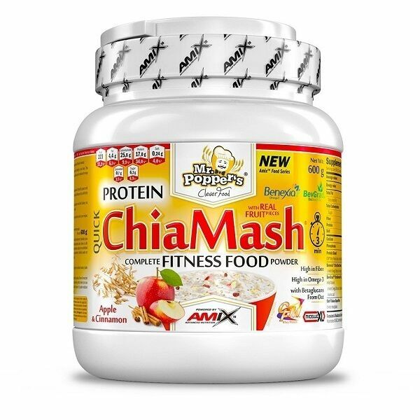 Amix Mr.Popper´s Protein ChiaMash, jablko-skořice-rozinky, 600g porovnat ceny