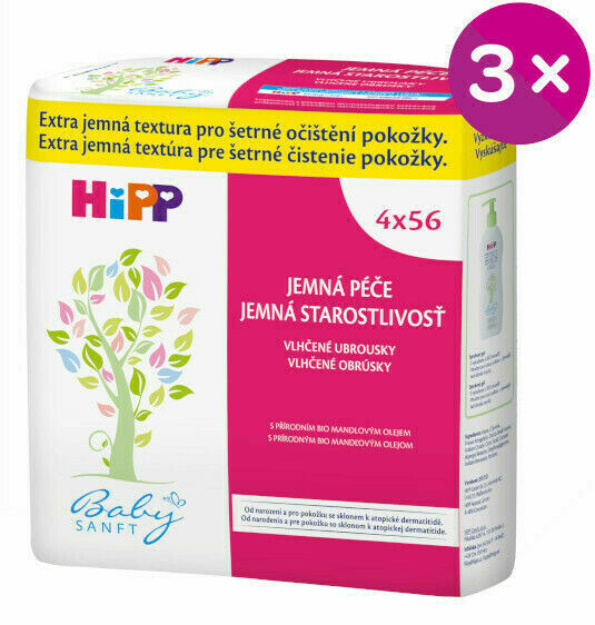 HiPP BABYSANFT Čistící vlhčené ubrousky 4x56ks porovnat ceny