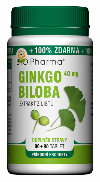 BIO Pharma Ginkgo Biloba 40mg 90+90 tablet porovnat ceny