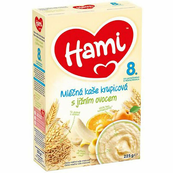 HAMI mléčná kaše krupicová s jižním ovocem 225 g porovnat ceny