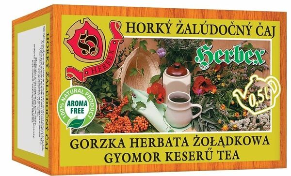 HERBEX Žaludeční hořký čaj 20x3g nálev.sáčky porovnat ceny