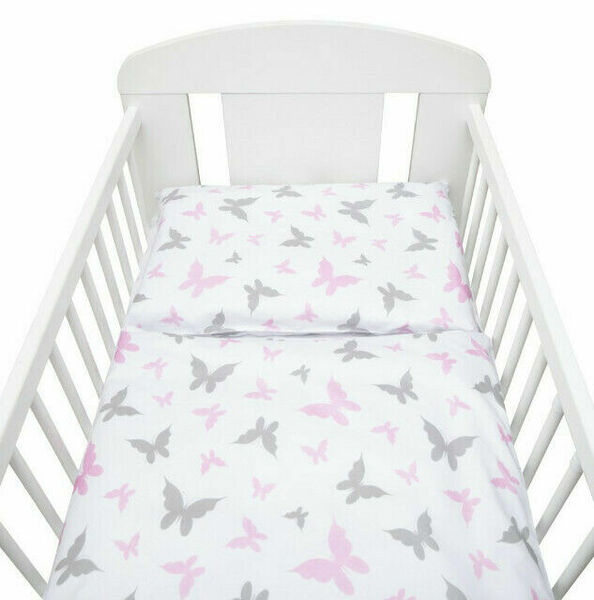 2-dílné ložní povlečení New Baby 90/120 cm bílé motýli porovnat ceny