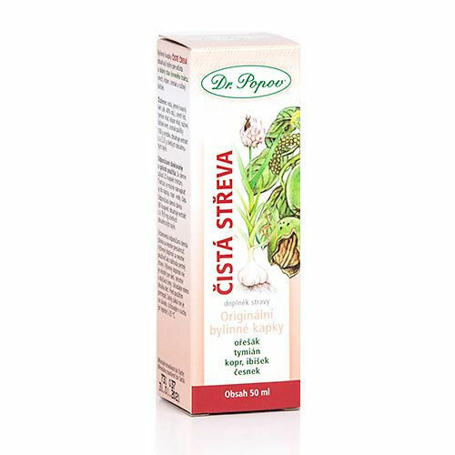 Dr. Popov Čistá střeva bylinné kapky 50 ml porovnat ceny