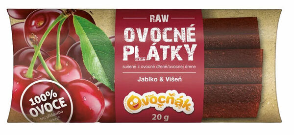OVOCŇÁK plátky Jablko-Višeň 20g porovnat ceny