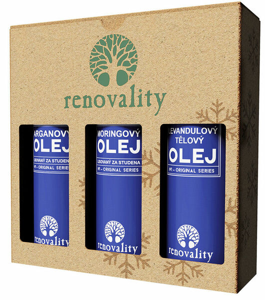 Renovality Dárkový set Argan, Moringa, Levandulový tělový peeling porovnat ceny