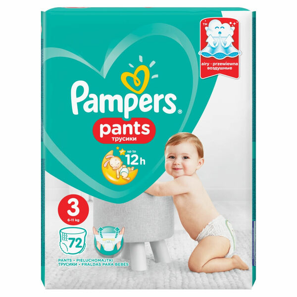 PAMPERS Pants Vel.3 Plenkové kalhotky 72 ks porovnat ceny