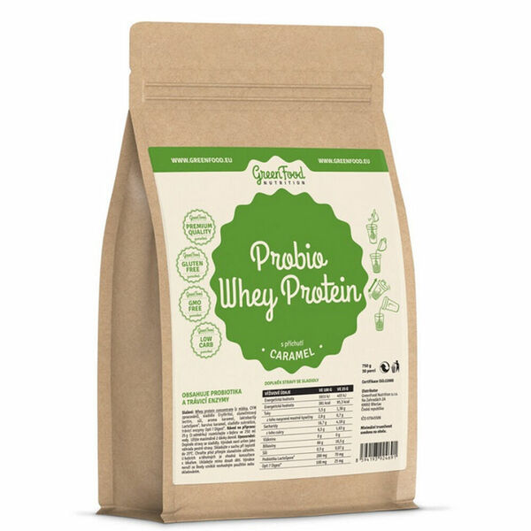 GREENFOOD NUTRITION Probio whey protein karamel 750 g porovnat ceny