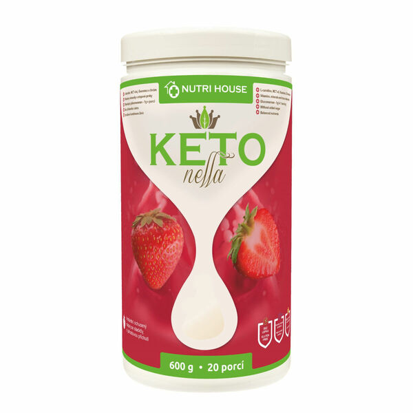 NUTRI HOUSE KETONELLA jahoda 20 porcí 600 g porovnat ceny