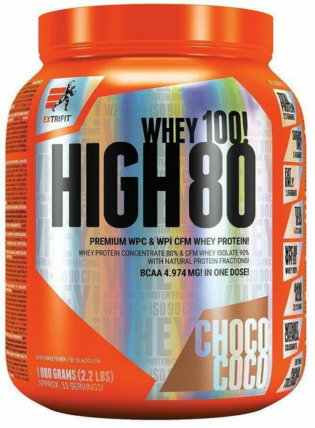 Extrifit High Whey 80 1000g čokoláda kokos porovnat ceny