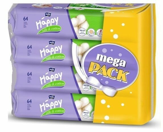 Bella Happy  HAPPY Baby ubrousky hedvábí a bavlna 4x64ks mega PACK porovnat ceny