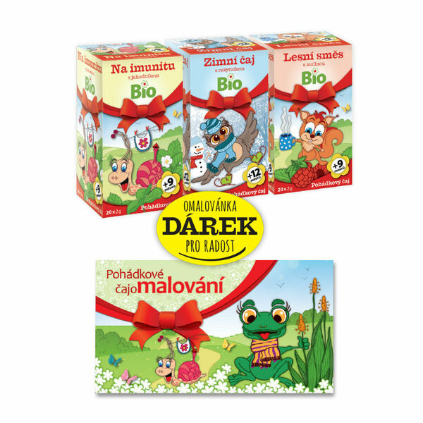 POHÁDKOVÝ ČAJ BIO Soubal 3 čajů s omalovánkou 3 x 20 sáčků porovnat ceny