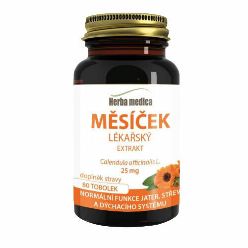 Herba medica Měsíček lékařský Calendula extrakt 250mg, 80 měkkých tobolek porovnat ceny