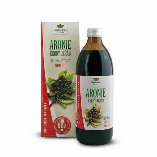 EKOMEDICA Aronie - černý jeřáb 100% šťáva 500 ml porovnat ceny
