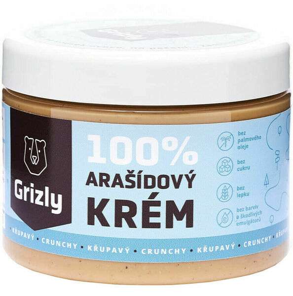 GRIZLY 100% Arašídové máslo křupavé 500g porovnat ceny