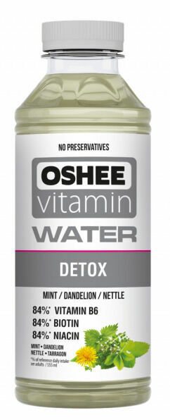 OSHEE Vitamínová voda detox (máta-pampeliška-kopřiva) 555ml porovnat ceny