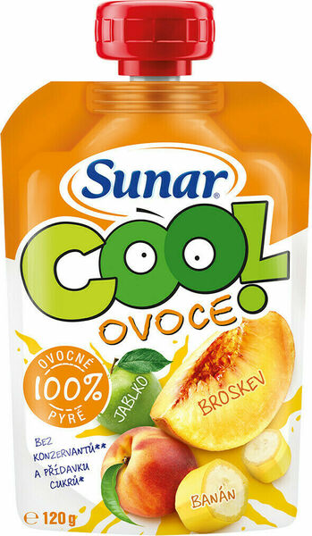 Sunárek Cool ovoce broskev jablko banán 120 g porovnat ceny