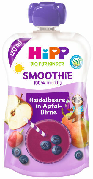 HiPP BIO Smoothie Jablko-Hruška-Borůvky 120ml porovnat ceny