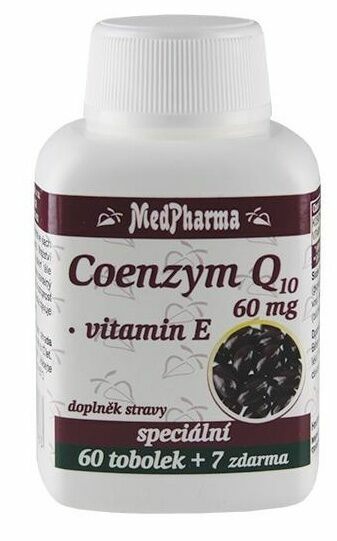 MedPharma Coenzym Q10 60mg + Vitamin E 67 tobolek porovnat ceny