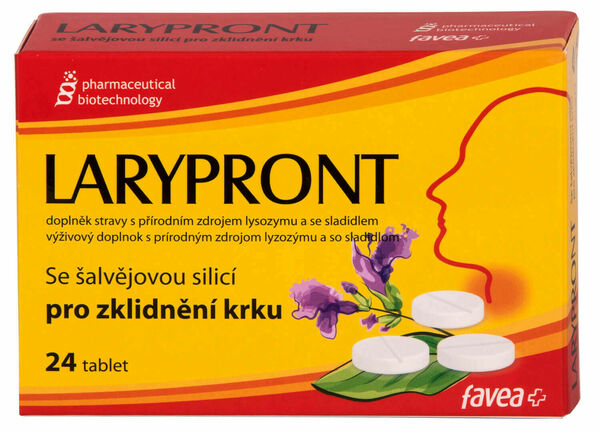 Favea  Larypront se šalvějovou silicí 24 tablet porovnat ceny