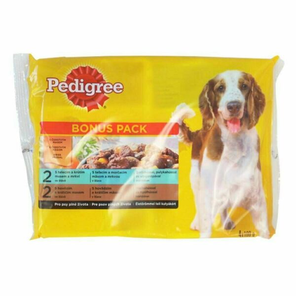 Pedigree kapsa Adult hovězí+králik / tele+krůta 2+2 x 100g porovnat ceny