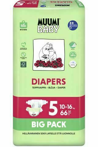 Muumi Baby Maxi size 5 (10-16 kg) Big Pack jednorázové pleny 66ks porovnat ceny