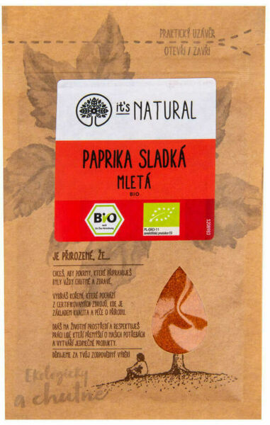 It’s NATURAL Paprika mletá sladká BIO 15g porovnat ceny