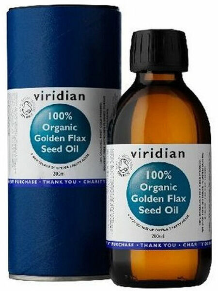 Viridian 100% Organic Golden Flax Seed Oil 200ml porovnat ceny