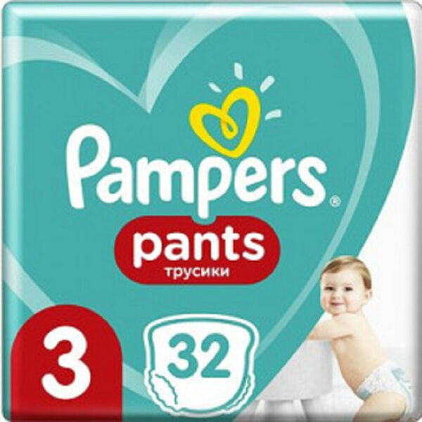 PAMPERS Pants vel.3 Plenkové kalhotky 6-11kg 32 ks porovnat ceny