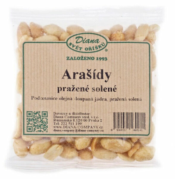 Diana Company Arašídy pražené solené Jumbo 100g porovnat ceny