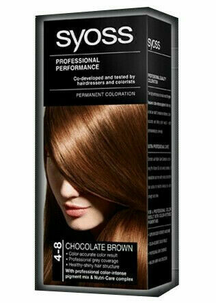 Syoss Professional Permanentní barva na vlasy 4-8 čokoládově hnědá 50ml porovnat ceny