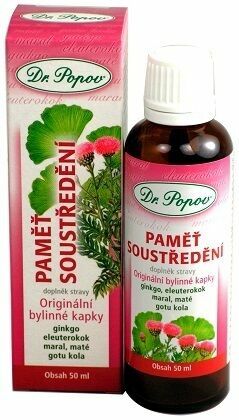 Dr.Popov Kapky bylinné Paměť soustředění 50ml porovnat ceny